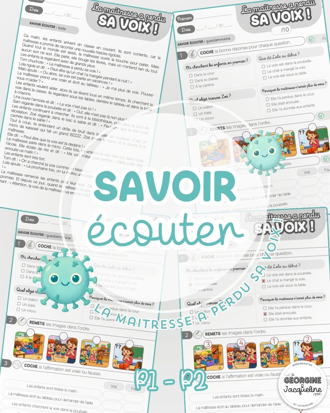Savoir écouter "La maitresse a perdu sa voix"