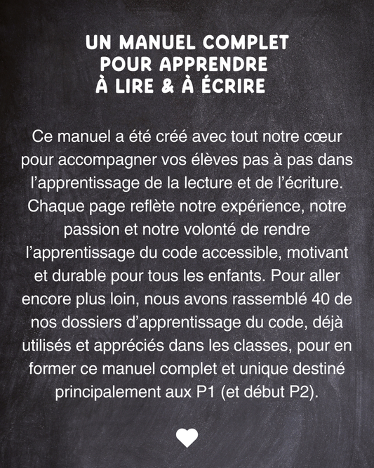 Manuel complet d’apprentissage du code – En route vers la lecture & l'écriture