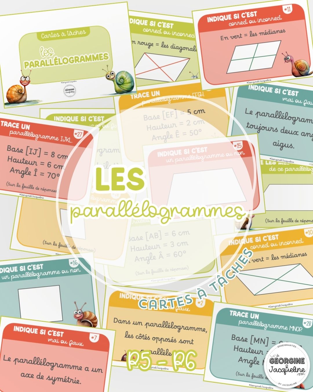 Les parallélogrammes – Cartes à tâches (CÀT)