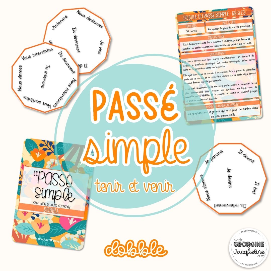 Le passé simple – Verbes tenir, venir et leurs composés – Jeu du Dobble