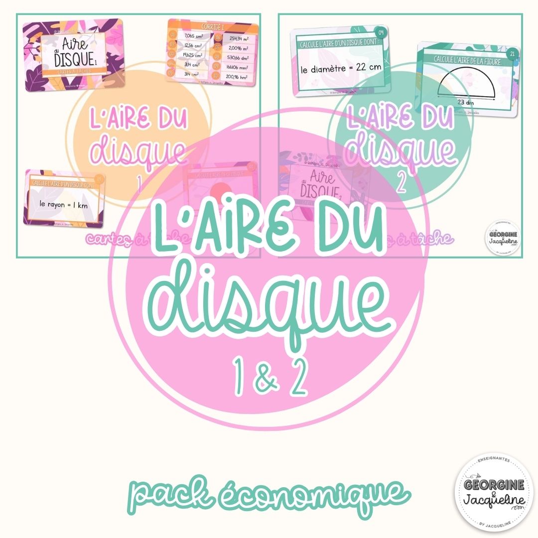 L’aire du disque – Pack économique – Séries 1 et 2 – CÀT / cartes à tâches