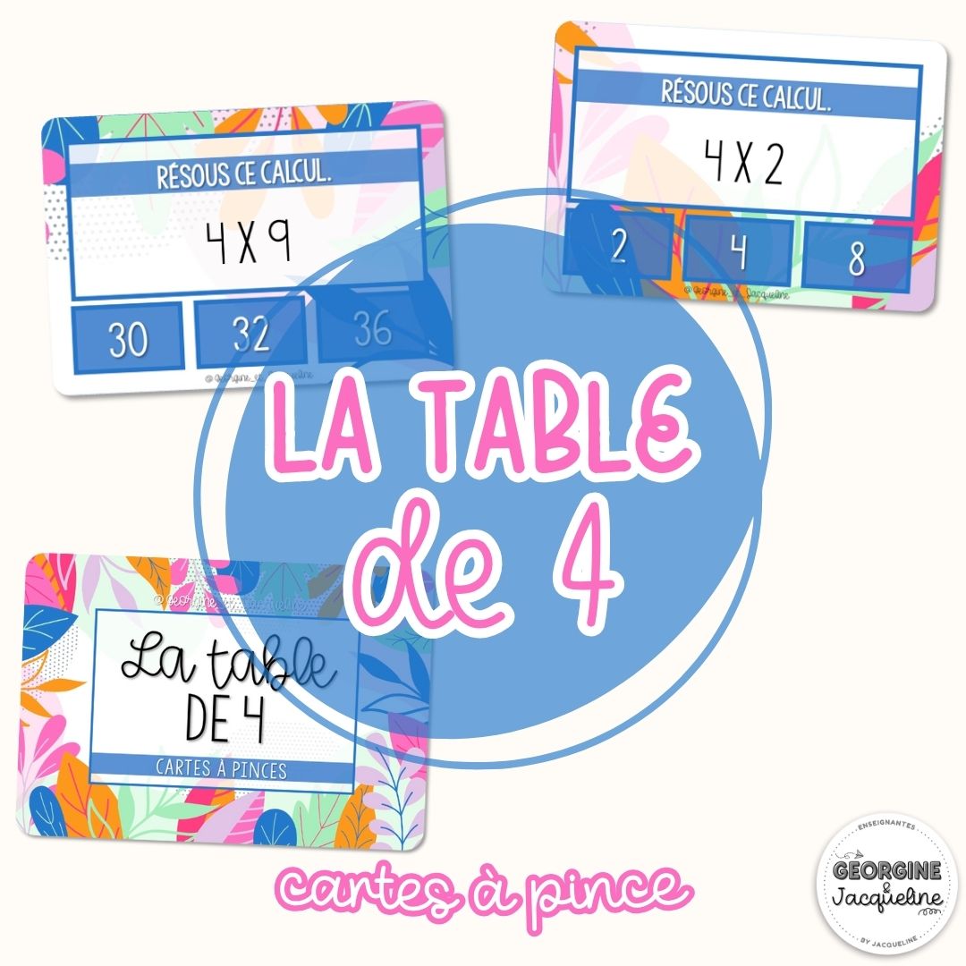 La table de 4 – CÀP / Cartes à pinces