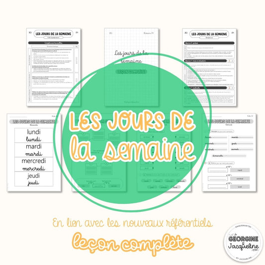 Les jours de la semaine - Pack économique complet – leçon + 8 ateliers