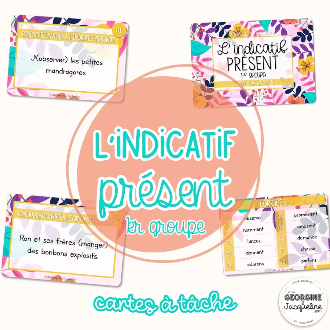 L’indicatif présent : 1er groupe – CÀT / Cartes à tâches