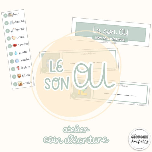 Le son OU – Mon coin d’écriture (atelier)