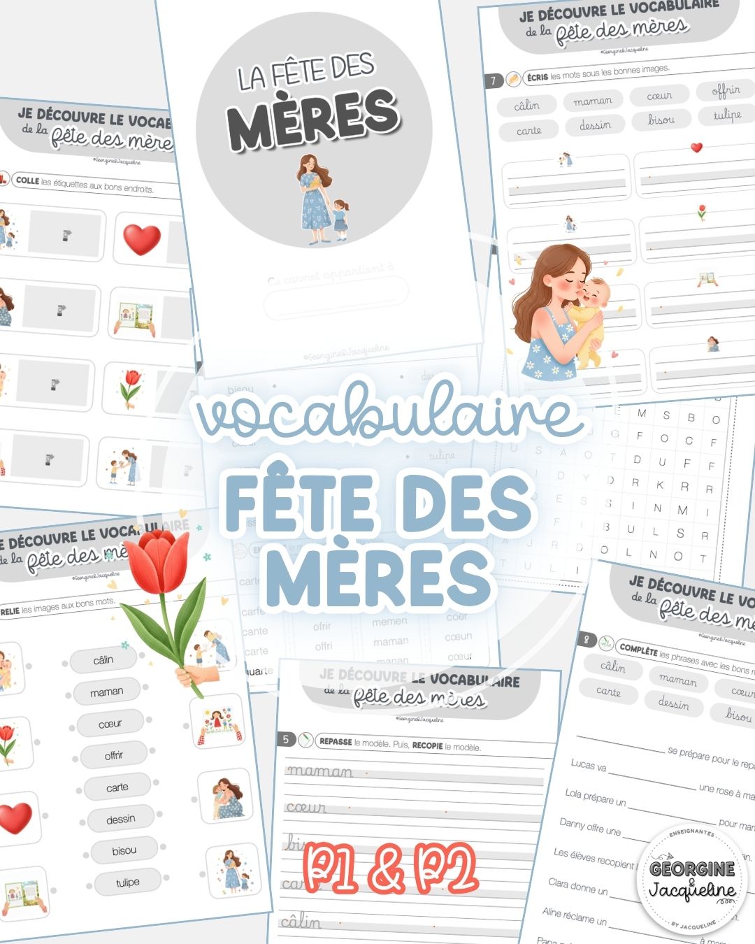 Le vocabulaire de la fête des mères – Dossier d'exercices