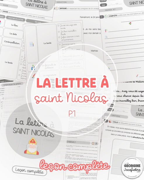 La lettre à saint Nicolas - leçon complète – Georgine & Jacqueline