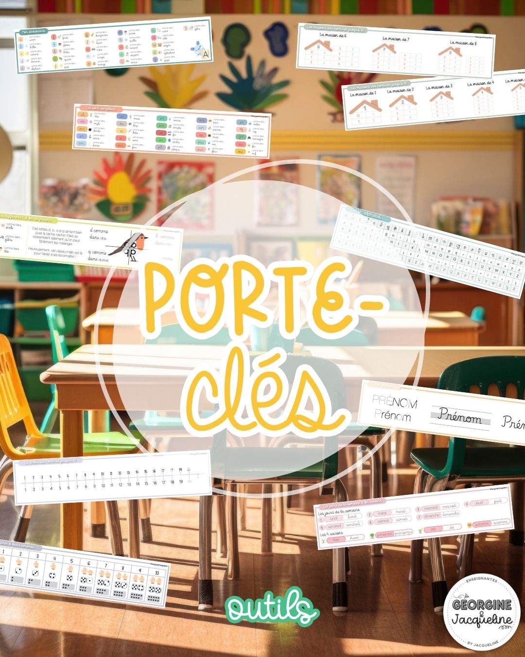Fiches porte-clés "outils"