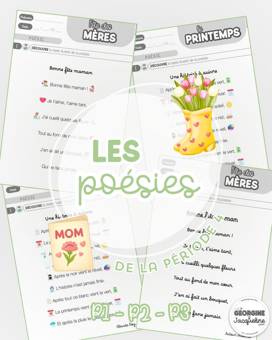 Poésies de la période 4 - Printemps & fête des mères