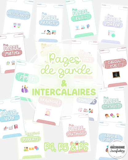 Pages de garde & intercalaires 2026 - P4/P5/P6