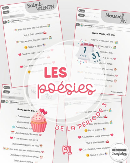 Poésies de la période 3 - Nouvel An et Saint-Valentin