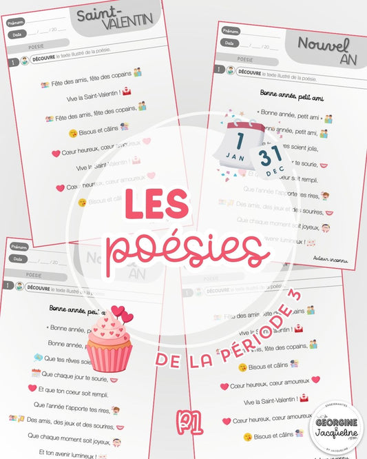 Poésies de la période 3 - Nouvel An et Saint-Valentin