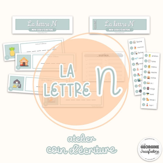 La lettre N – Mon coin d’écriture (atelier)