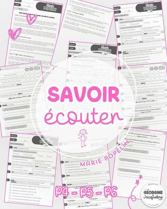 Savoir écouter – Marie Popelin - P4/P5/P6