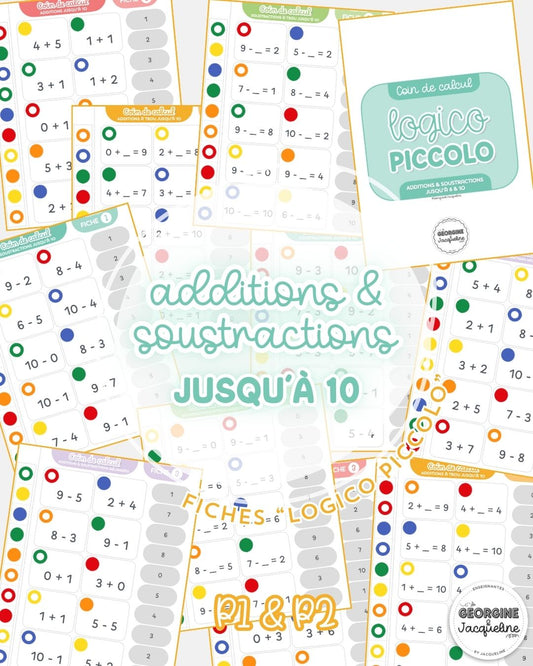 Le coin de calcul 1 – Additions et soustractions jusqu’à 10 (P1)