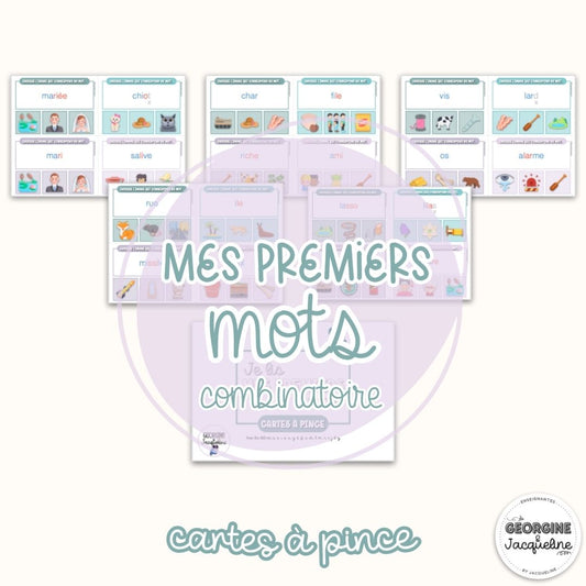 Je lis mes premiers mots – Cartes à pince / CAP