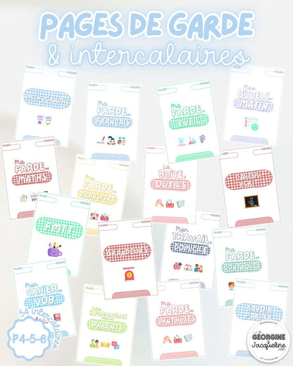 Pages de garde & intercalaires 2026 - P4/P5/P6