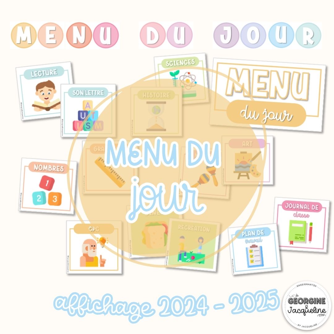 Menu du jour – Affichage 2024-2025