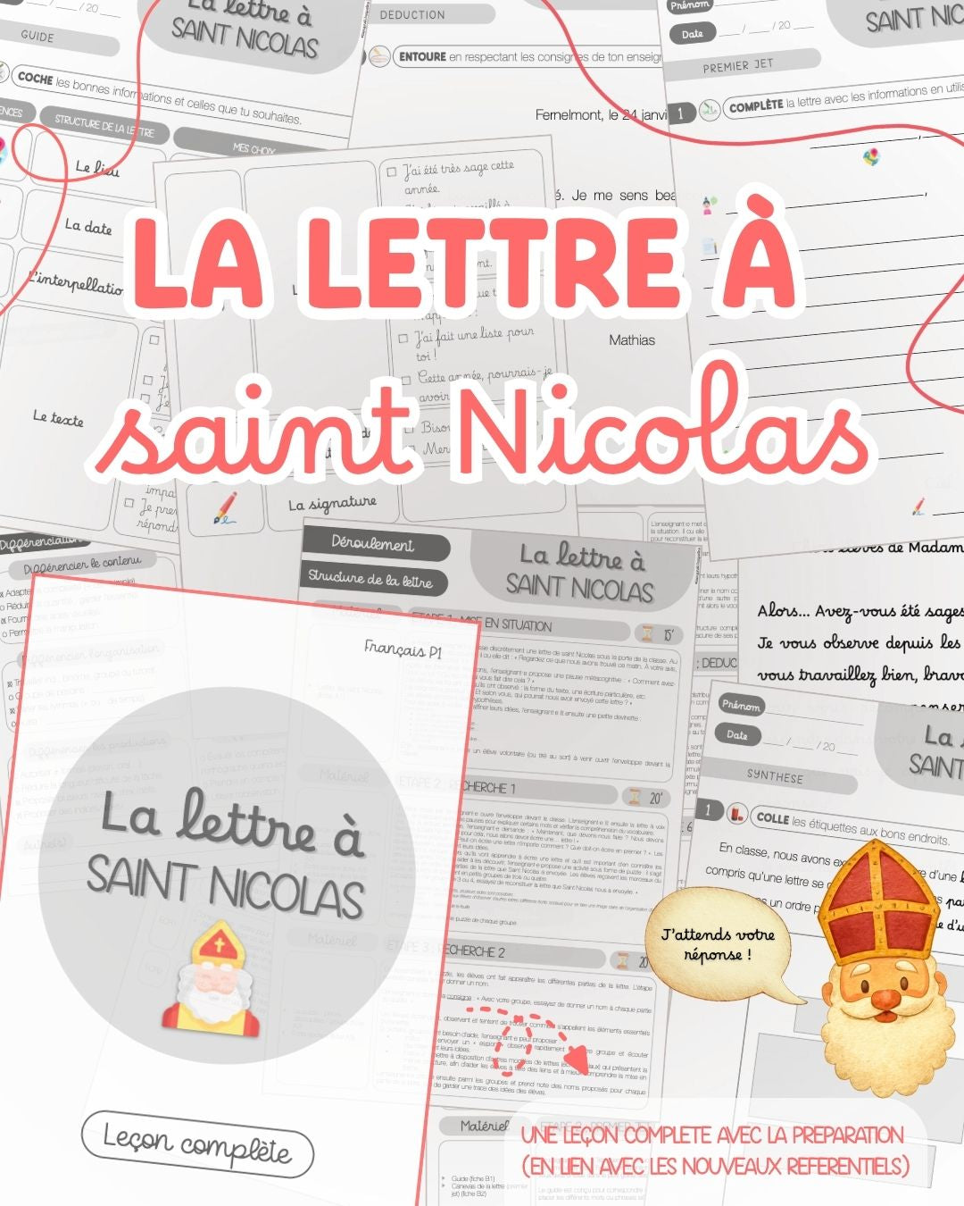 La lettre à saint Nicolas - leçon complète – Georgine & Jacqueline