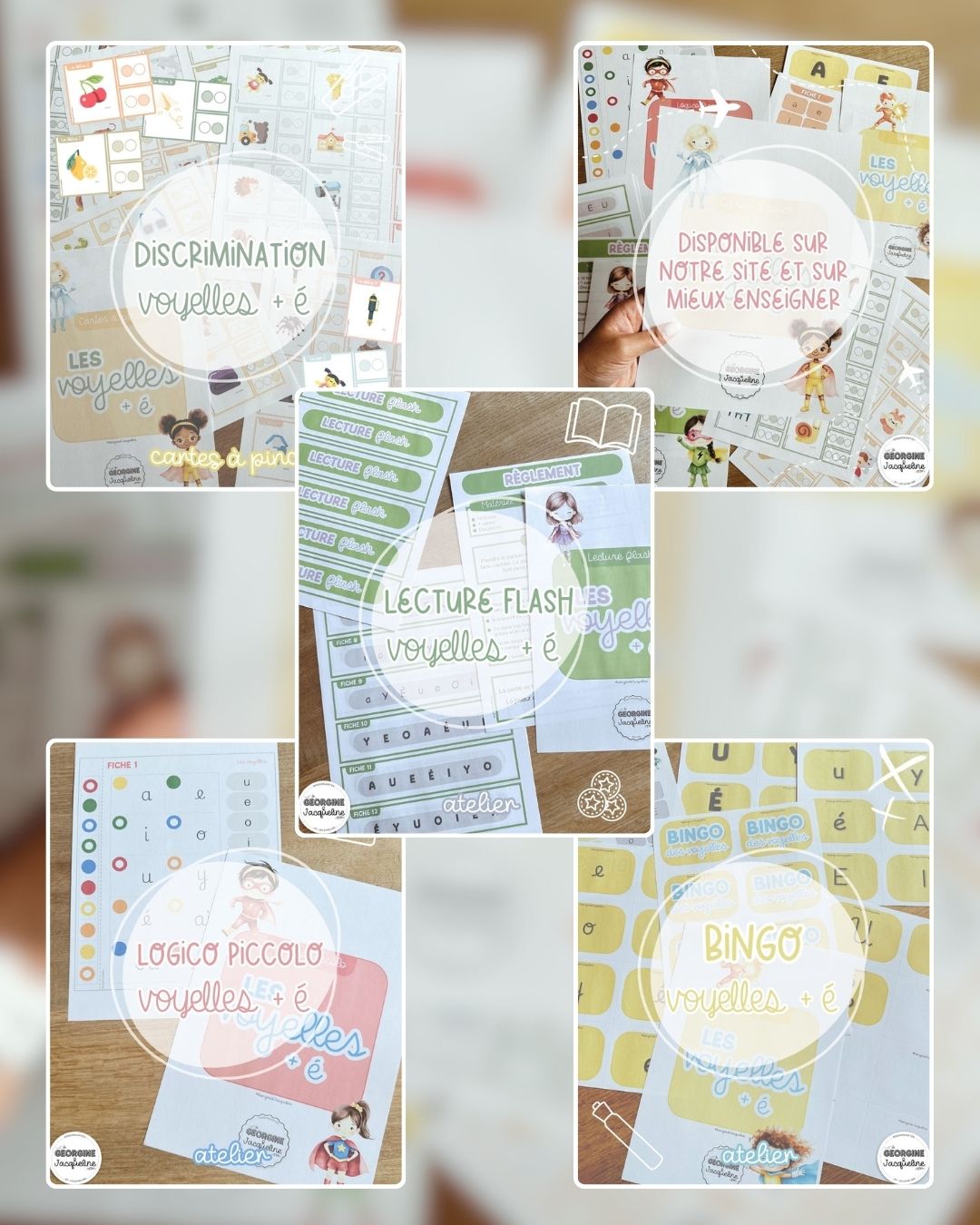 Les voyelles + é - ateliers - Pack / ensemble économique