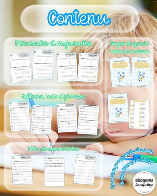Manuel : cahier de graphie-écriture - En route vers la lecture et l'écriture