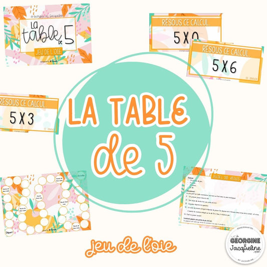 La table de 5 – Jeu de l’oie