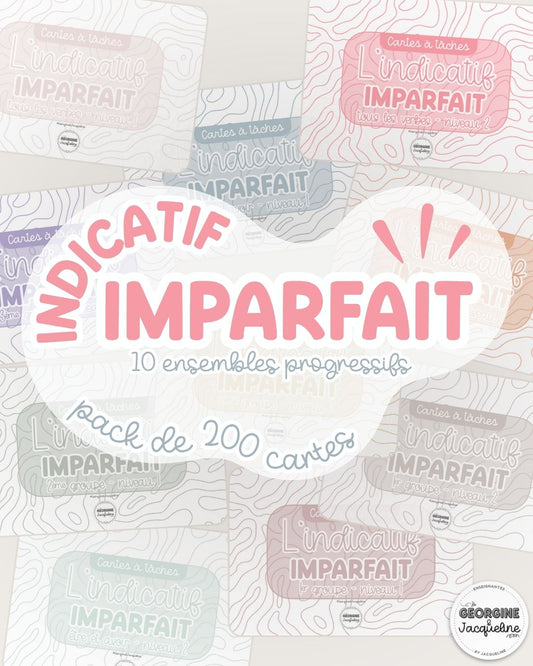 L’indicatif imparfait – Cartes à tâches progressives - pack de 200 cartes
