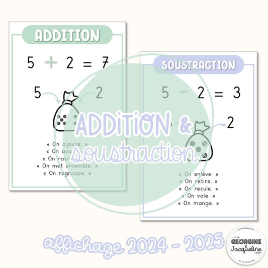 Addition / Soustraction – Affichage 2024 – 2025