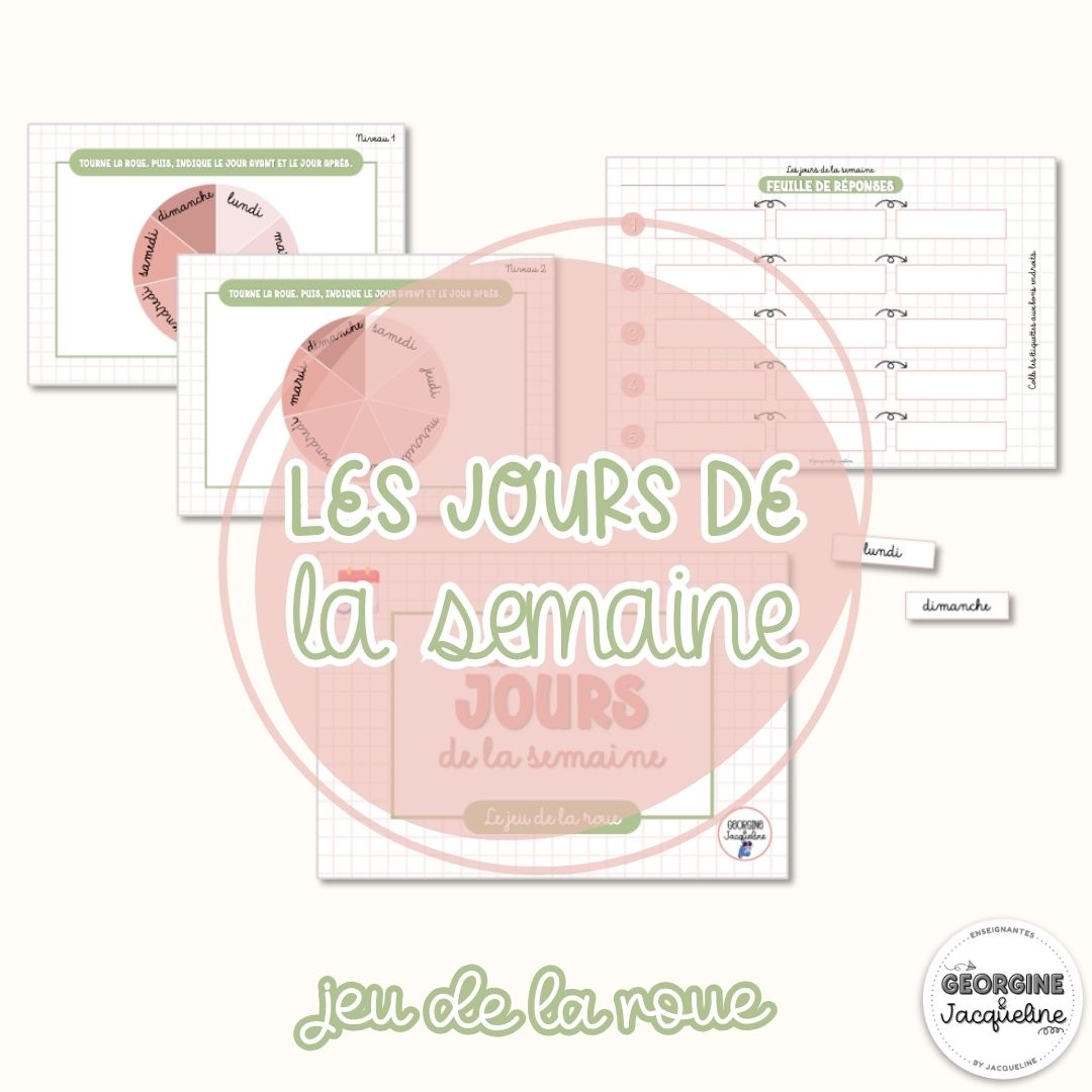 Les jours de la semaine – Le jeu de la roue