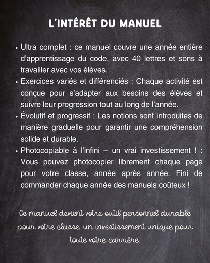 Manuel complet d’apprentissage du code – En route vers la lecture & l'écriture
