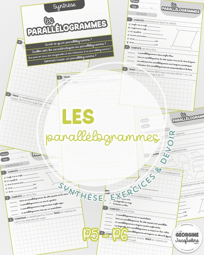 Les parallélogrammes – Synthèse, exercices et devoir