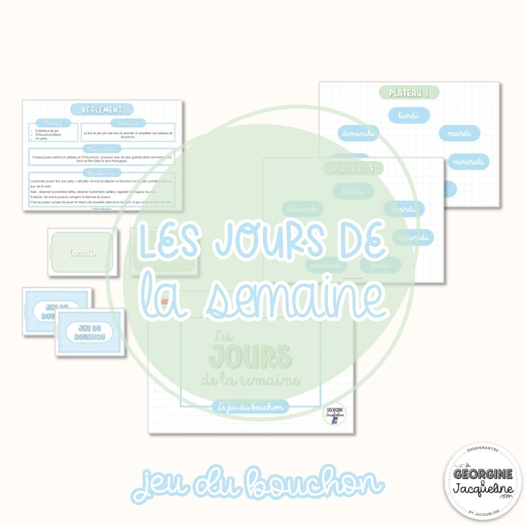 Les jours de la semaine - Pack économique complet – leçon + 8 ateliers