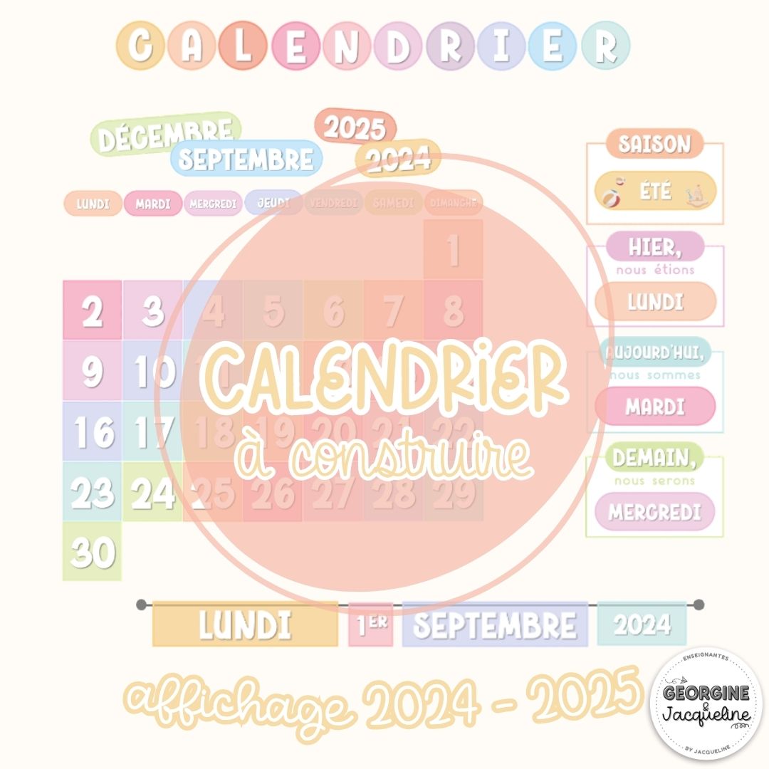 Calendrier – Affichage 2024-2025