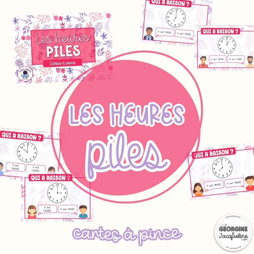 Les heures piles – CÀP / Cartes à pinces