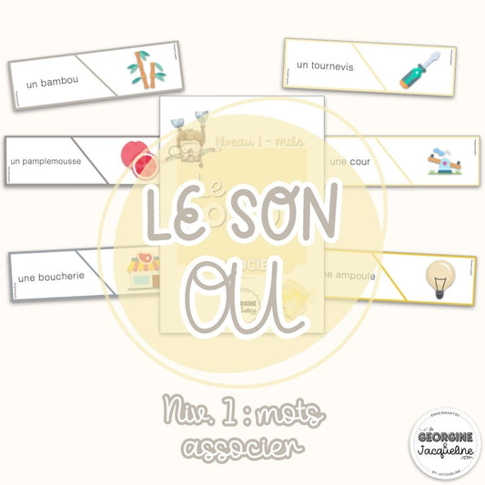 Le son OU - associer : niveau 1 - mots (atelier)