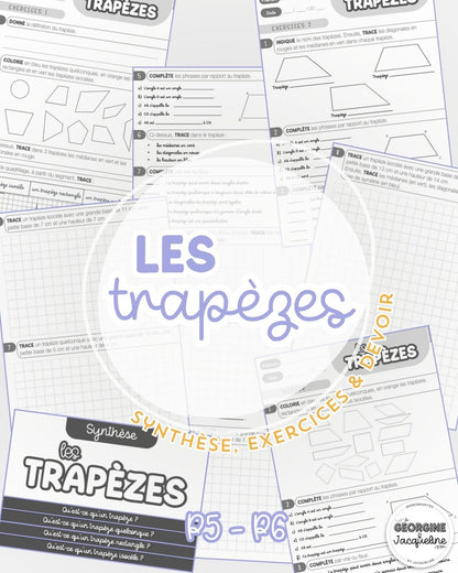 Les trapèzes – Synthèse, exercices et devoir