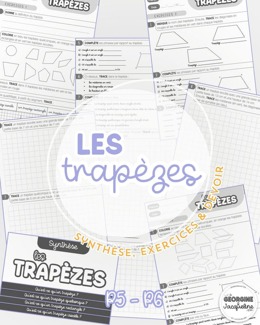 Les trapèzes – Synthèse, exercices et devoir