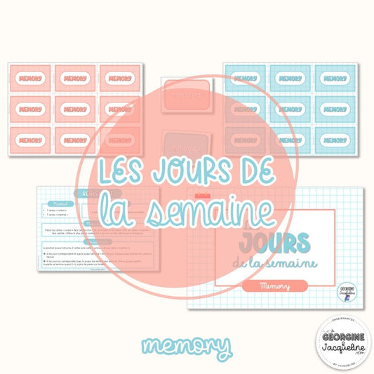 Les jours de la semaine – Memory