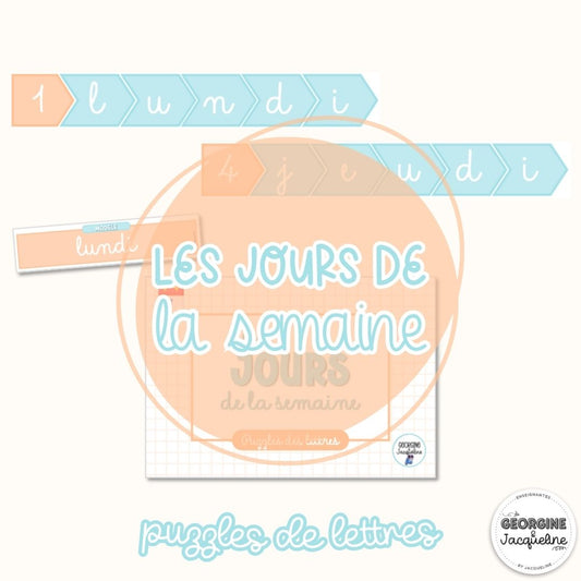 Les jours de la semaine – Puzzles des lettres