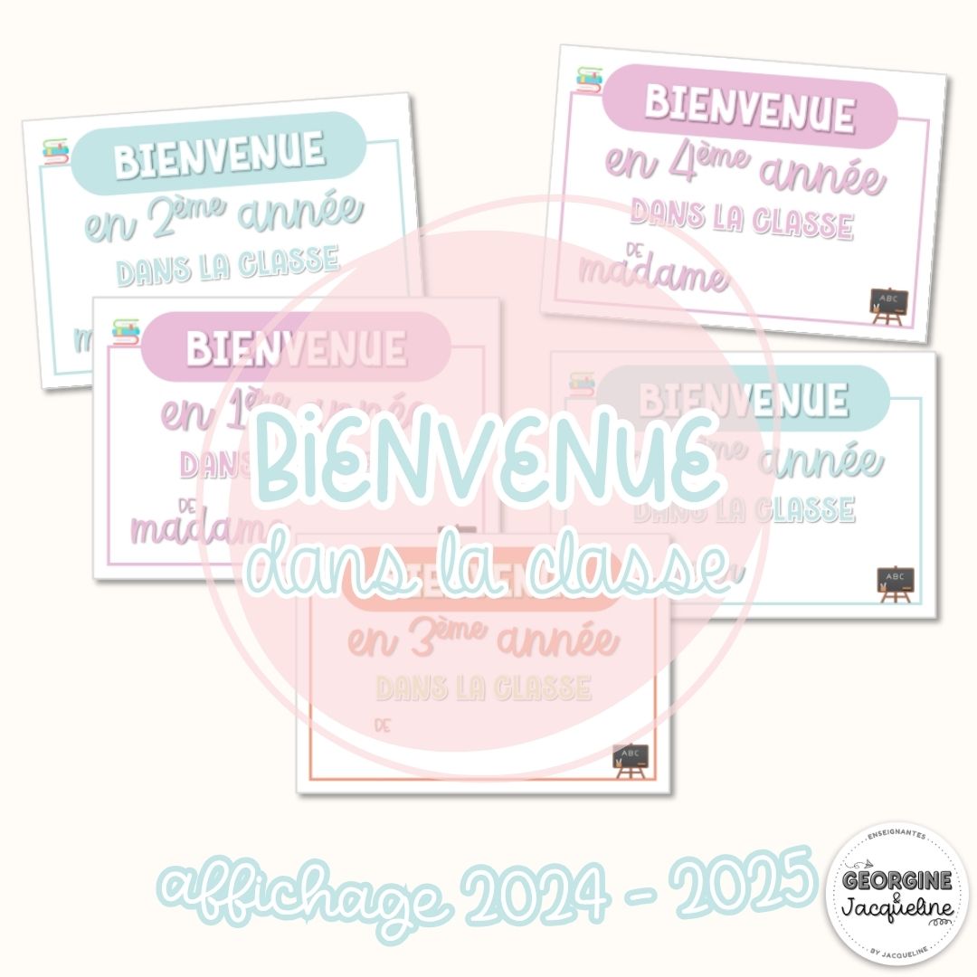 Affiches de bienvenue – Affichage 2024-2025