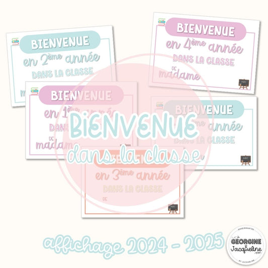 Affiches de bienvenue – Affichage 2024-2025