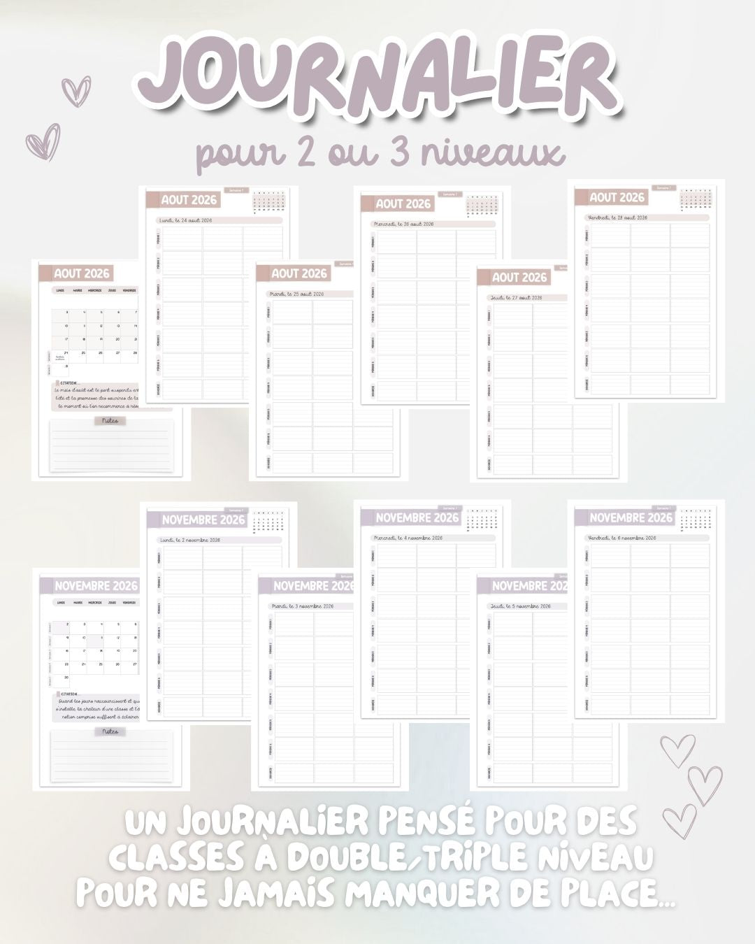 Le journal de classe papier 2026-2027
