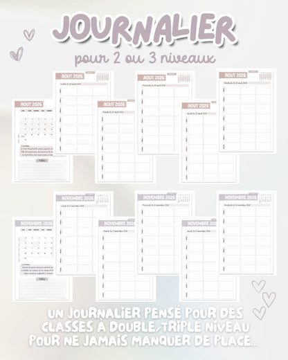 Le journal de classe papier 2026-2027