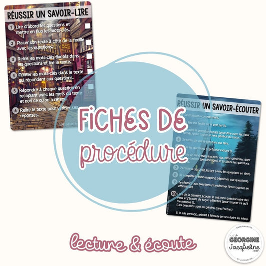 Fiches de procédure – Lecture & Écoute (thème Harry Potter)