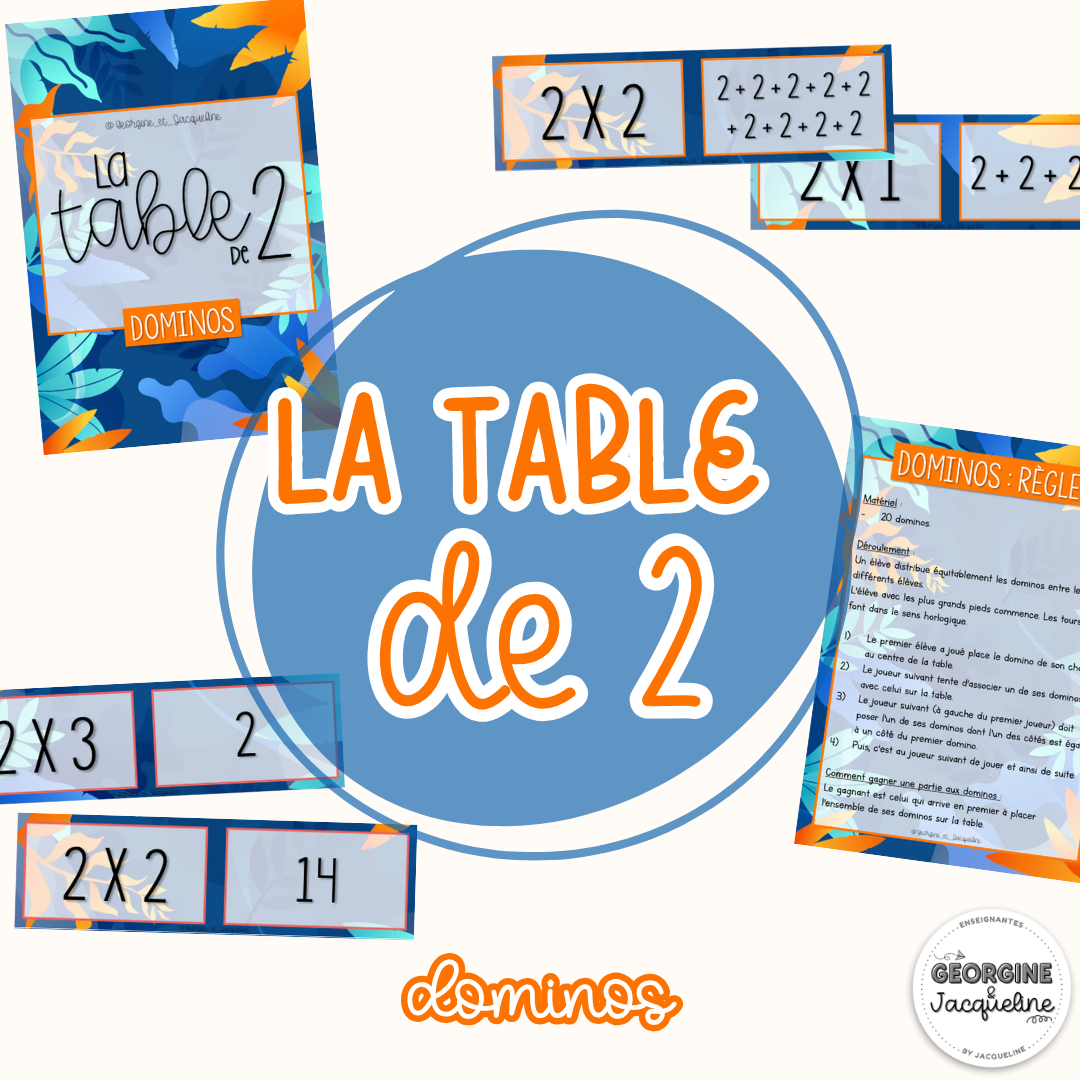 La table de 2 – Jeu des dominos