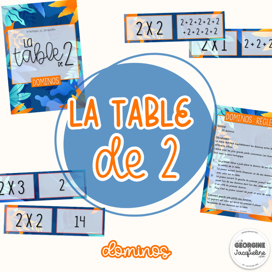 La table de 2 – Jeu des dominos