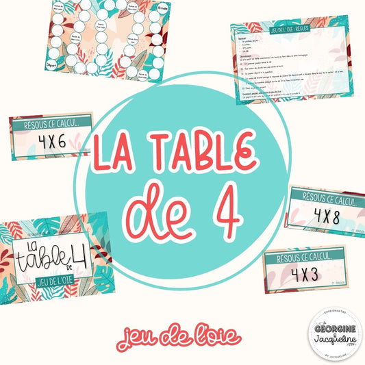 La table de 4 – Jeu de l’oie