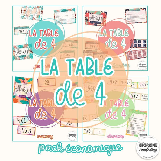 La table de 4 – Ateliers (pack économique)