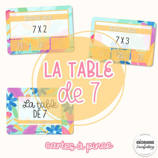 La table de 7 – CÀP / Cartes à pinces