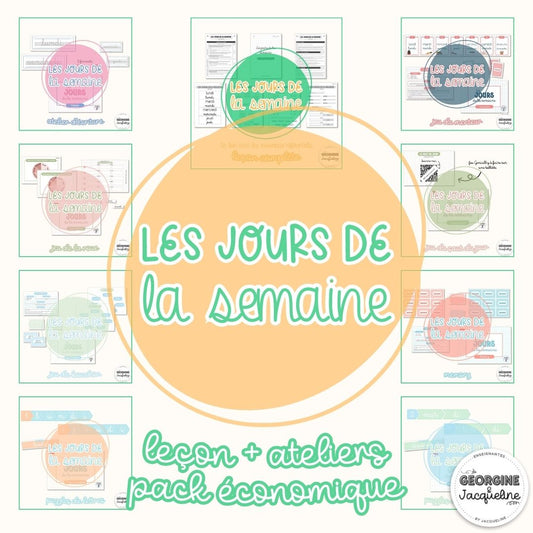 Les jours de la semaine - Pack économique complet – leçon + 8 ateliers
